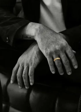 22K Gold Ch Plus Band Ring