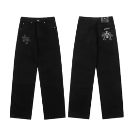 Black Chrome Heart Jeans