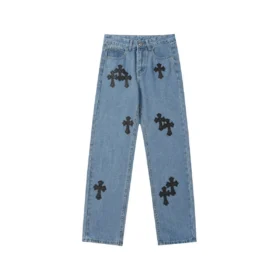 Blue Chrome Hearts Jeans