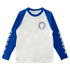 Blue and White Chrome Heart Shirt