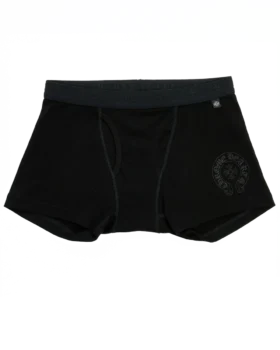 Chrome Hearts Black Cotton Boxer Brief with Black Tonal