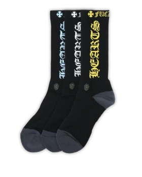 Chrome Hearts Blue, White & Yellow Socks