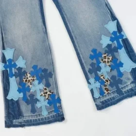 Chrome Hearts Criss Cross Bootcut Jeans