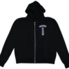 Chrome Hearts Floral Logo Zip up Hoodie Black Size Large