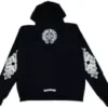 Chrome Hearts Floral Logo Zip up Hoodie Black Size Large
