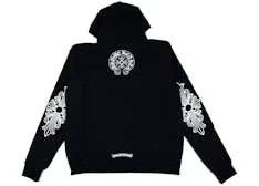 Chrome Hearts Floral Logo Zip up Hoodie Black Size Large