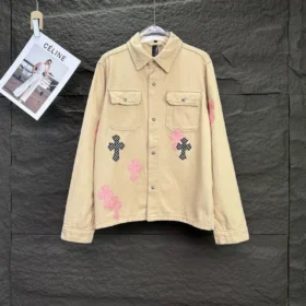 Chrome Hearts Jacket with Pink and Black Crosses