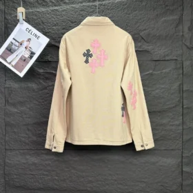 Chrome Hearts Jacket with Pink and Black Crosses