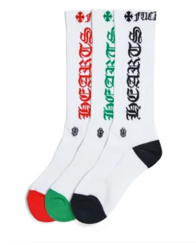 Chrome Hearts Red, Green & Black Socks
