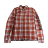 Chrome Hearts Red Lined Plaid Checkered Flannel Shirt