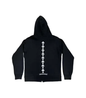 Chrome Hearts Triple Cross Logo Zip up Hoodie