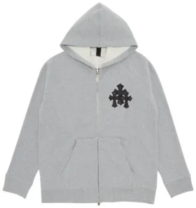 chrome hearts triple leather cross zip up hoodie 1 280x298 - Chrome Hearts Triple Leather Cross Zip up Hoodie