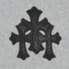 Chrome Hearts Triple Leather Cross Zip up Hoodie