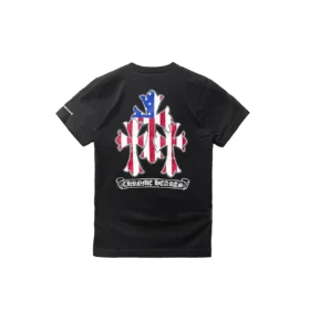 Chrome Hearts Usa Flag Triple Cross Logo Short Sleeve Tee