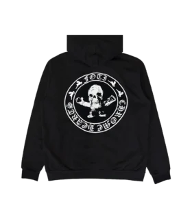 Rare Ch Foti Skeleton Circle Logo Zip up Hoodie