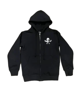 Rare Ch Foti Skeleton Circle Logo Zip up Hoodie